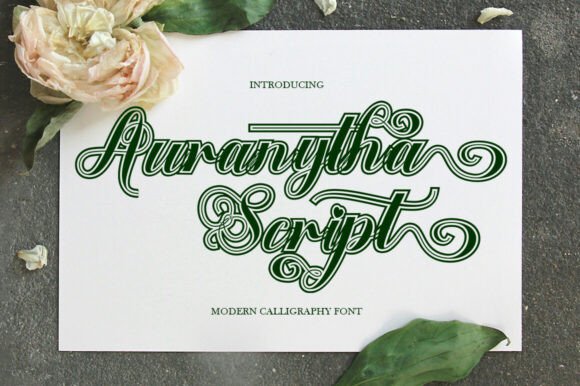 Auranytha Script: The Modern Calligraphy Font for Elegant Design