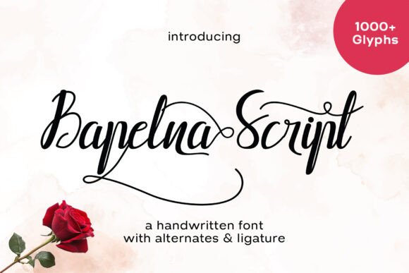Bapelna Script: Elevate Designs with Elegant Swashes