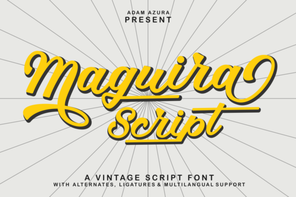Maguira Script: A Bold Retro Typeface for Modern Brands