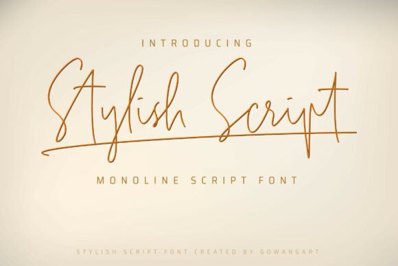Stylish Script: The Monoline Font for Modern Elegance